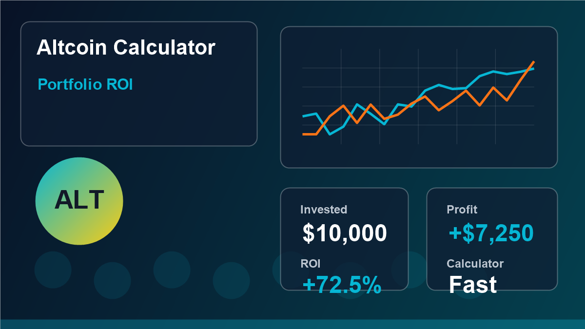 Altcoin profit calculator portfolio ROI chart and crypto dashboard